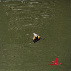 Bumble Bee Oil Painting | Minimalist Wall Decor