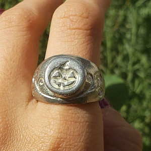 Jack O&#39; Lantern wax seal signet ring