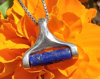 Lapis Lazuli ankh wedja seneb cylinder seal pendant