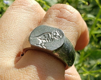 Athena Owl signet ring