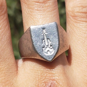 violin wax seal signet ring