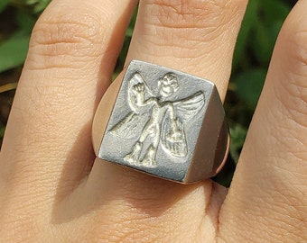 Pazuzu Wax Seal Signet Ring - Etsy
