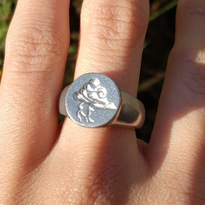 Cumulonimbus wax seal signet ring