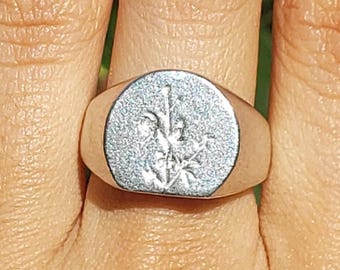 Aconite wax seal signet ring