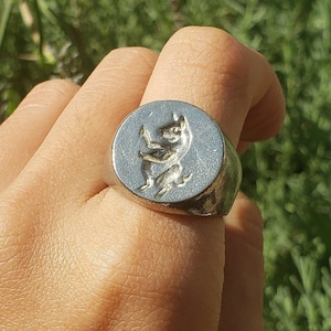 piggy wax seal signet ring
