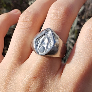 Anillo de sello con sello de cera Vulvangel