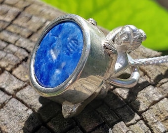 Lapis thoth figure pendant