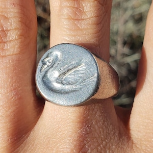 majestic swan wax seal signet ring