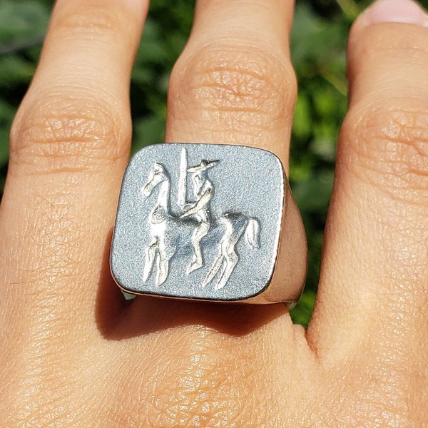 don quixote wax seal signet ring