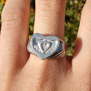 Claddagh wax seal signet ring