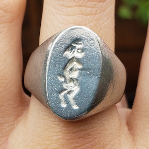 Lady saterwas zegel zegel ring