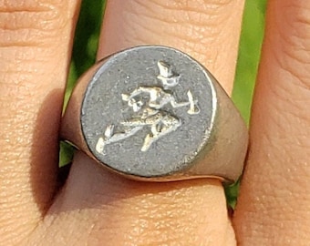 Hermes wax seal signet ring