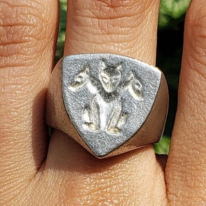 Cerberus wax seal signet ring