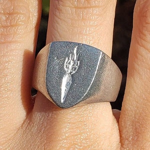 Torch wax seal signet ring