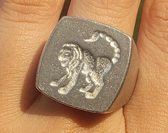 Manticore wax seal signet ring