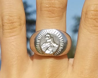 Bigfoot wax seal signet ring