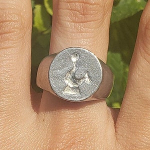 Anello con sigillo di sigillo di ceralacca da circo