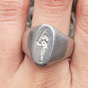 en garde fencing wax seal signet ring