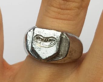Pickle coat of arms signet ring