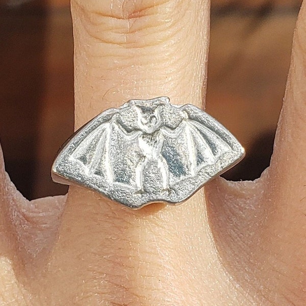 Bat wax seal signet ring