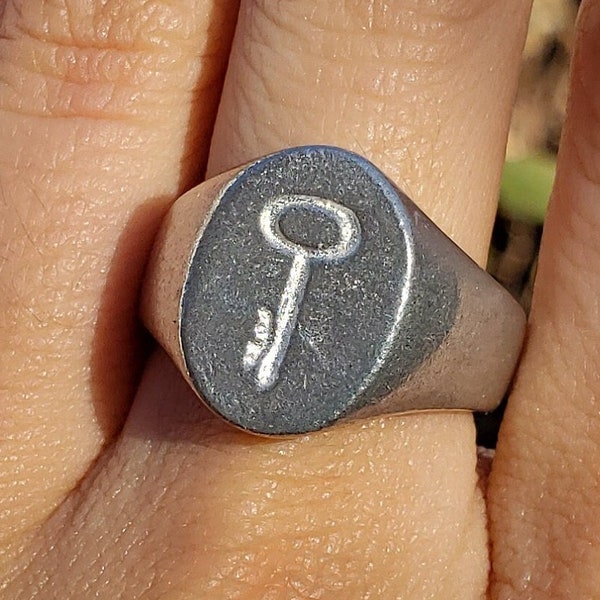 Key wax seal signet ring