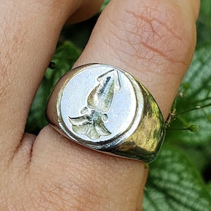 cuttlefish wax seal signet ring