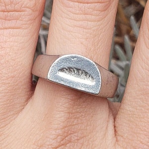 Baguette wax seal signet ring