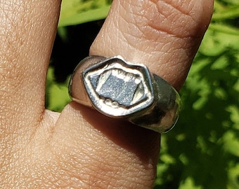 Vampire bite wax seal signet ring
