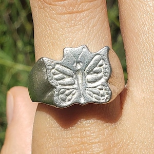 monarch butterfly wax seal signet ring