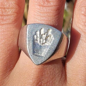 French fries wax seal signet ring