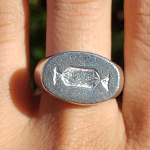Candy roll wax seal signet ring