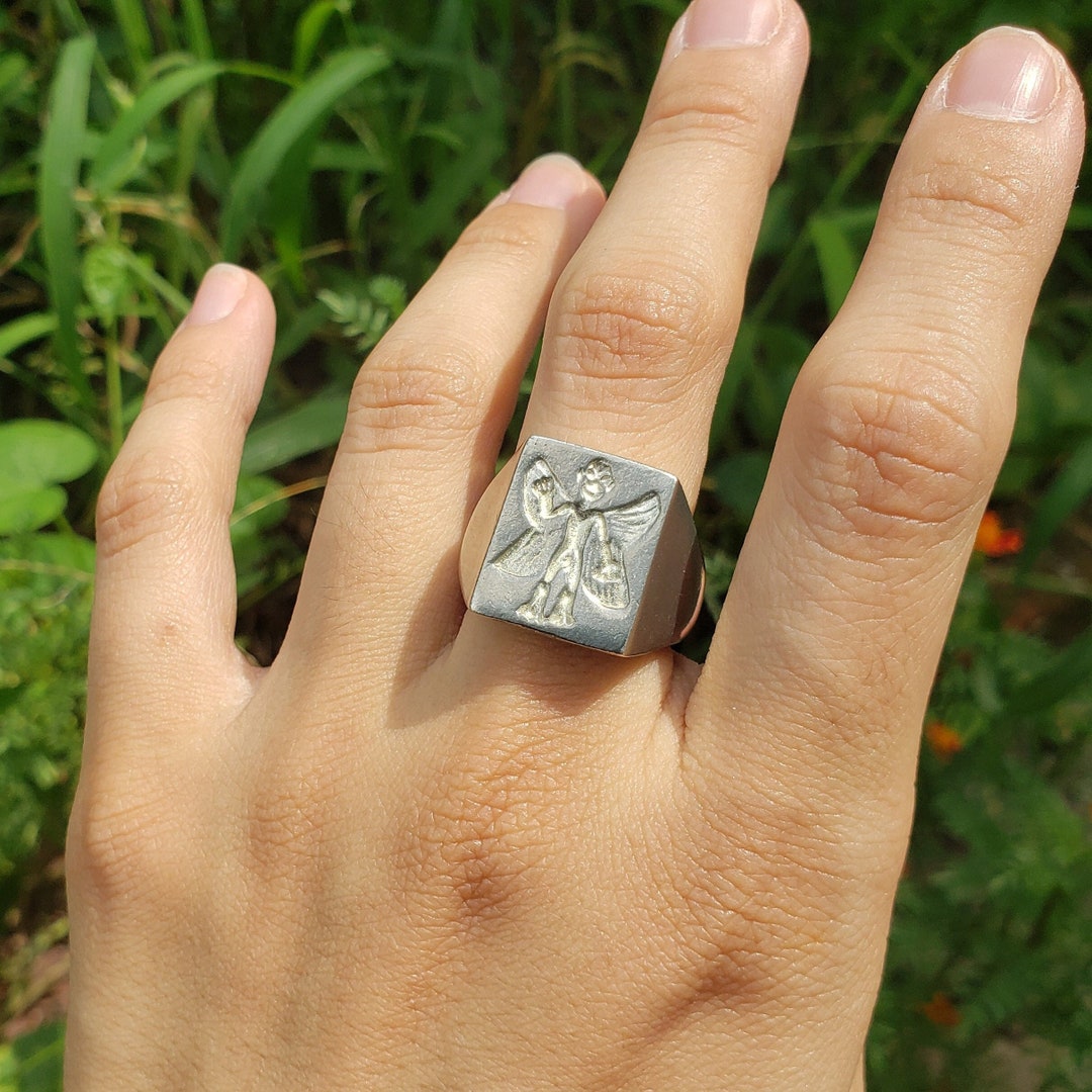 Pazuzu Wax Seal Signet Ring - Etsy