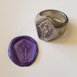 Baubo wax seal signet ring