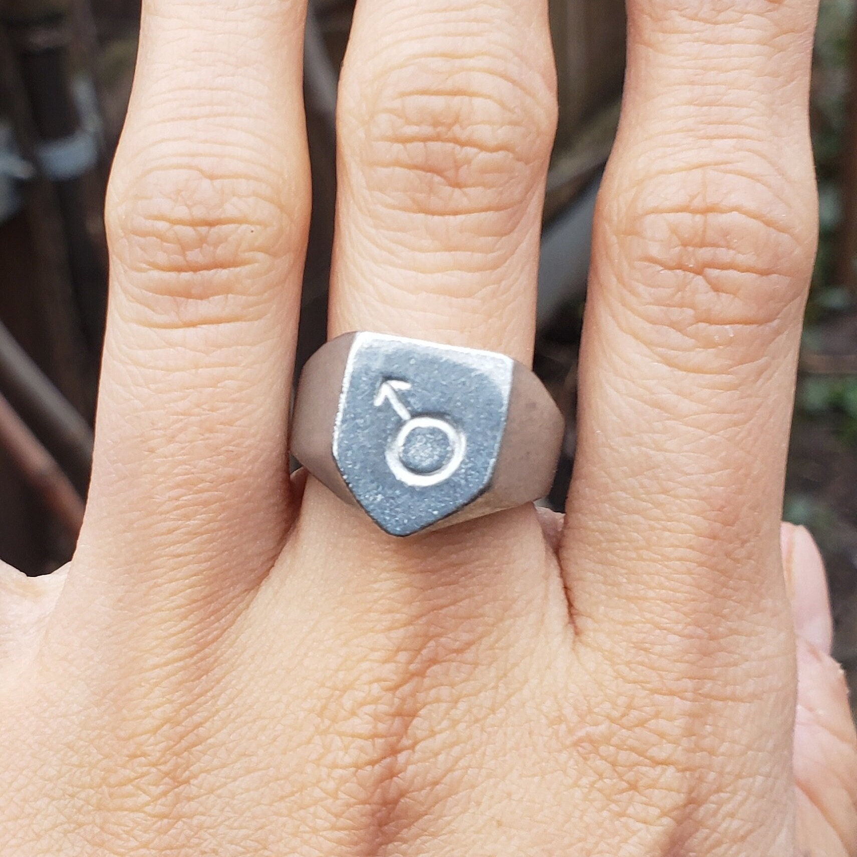 Mars Sign Wax Seal Signet Ring - Etsy
