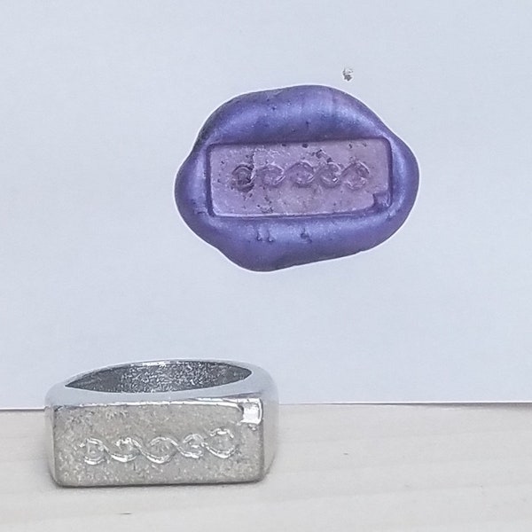 DNA mutation wax seal signet ring