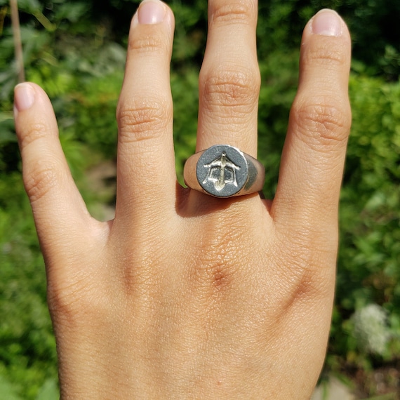 Lantern Wax Seal Signet Ring - Etsy