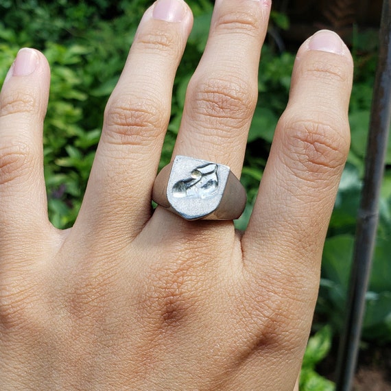 Old Shoe Wax Seal Signet Ring - Etsy