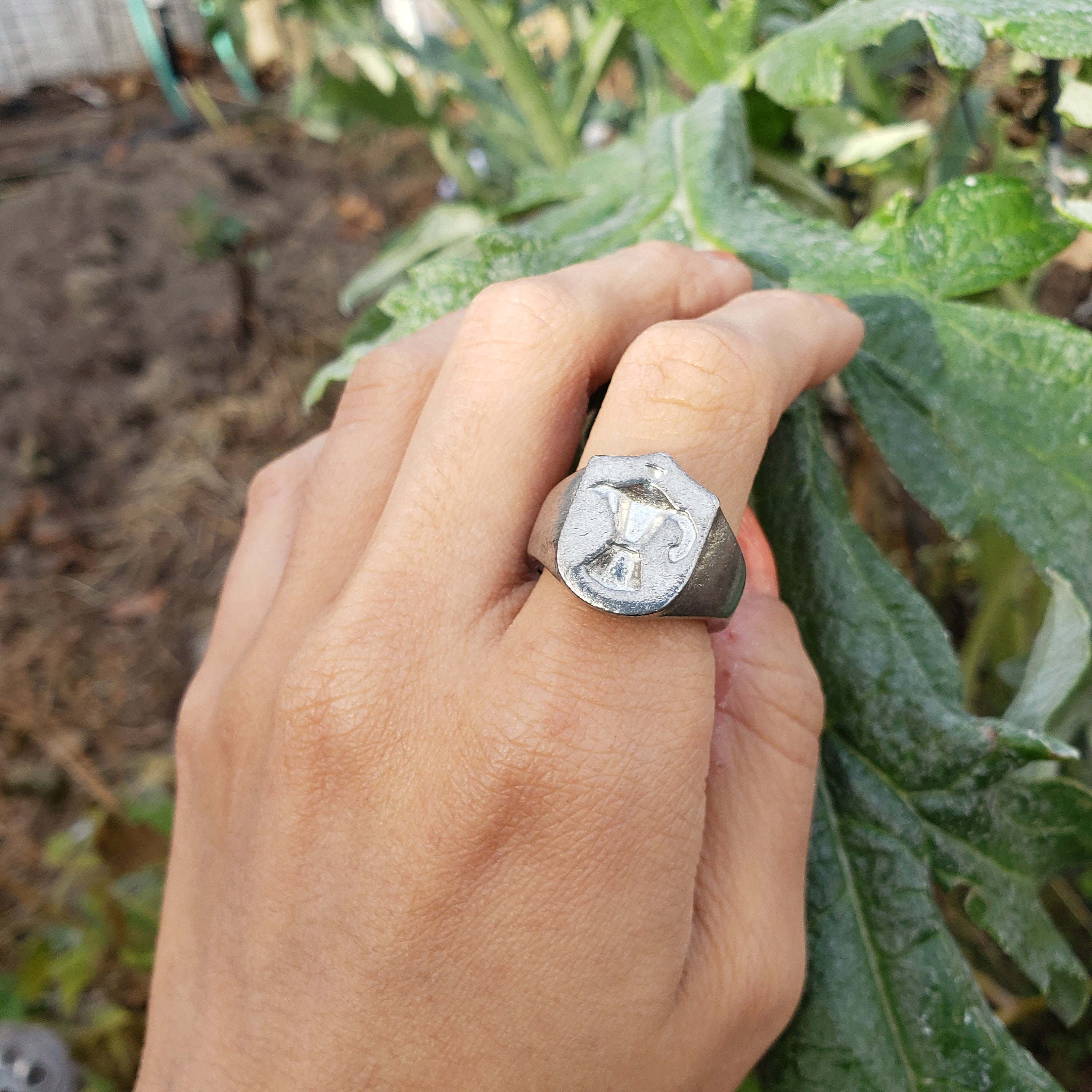 Coffee Percolator Wax Seal Signet Ring - Etsy