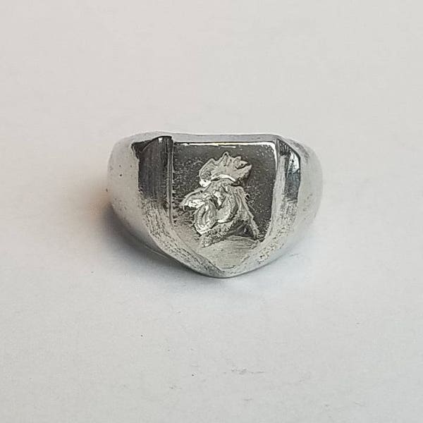 Cock head wax seal signet ring