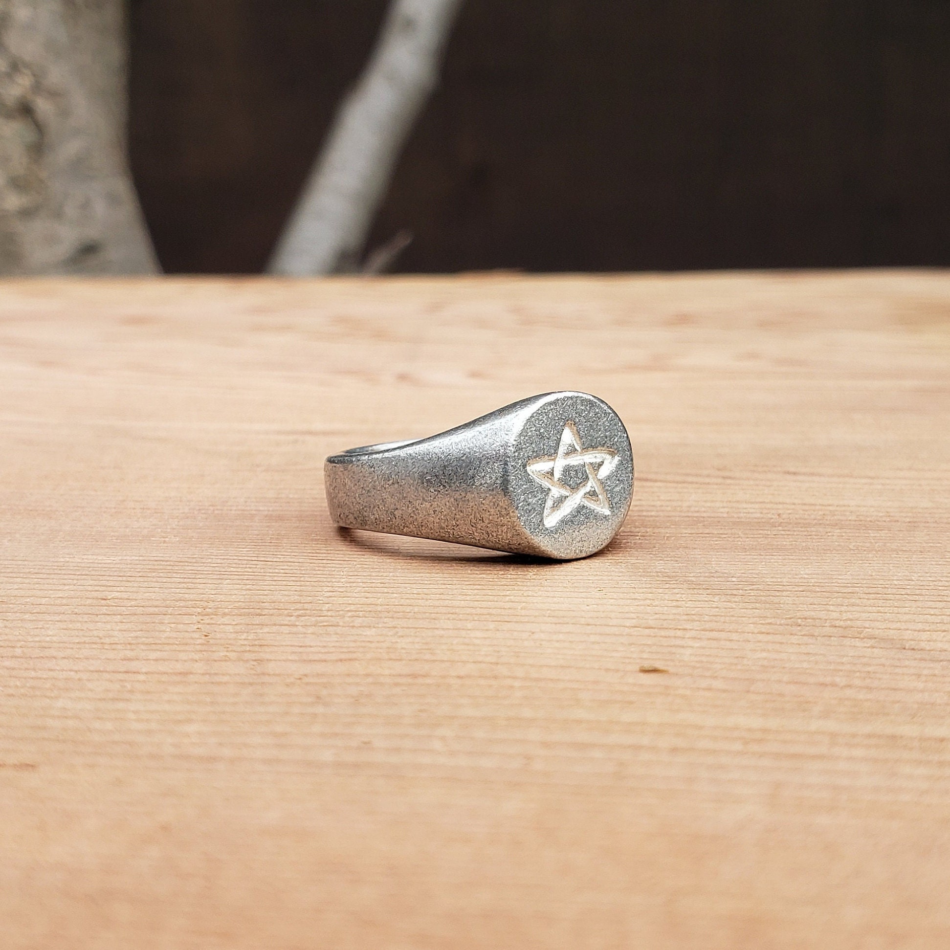 Pentagram Wax Seal Signet Ring - Etsy
