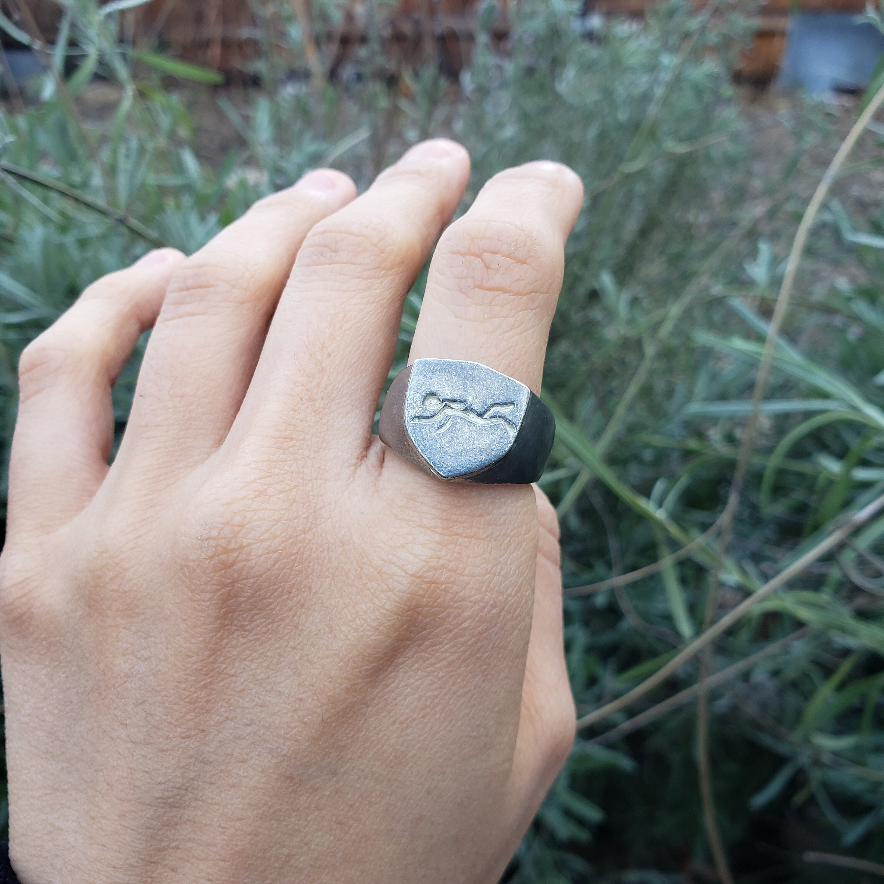 Scuba Diver Wax Seal Signet Ring - Etsy