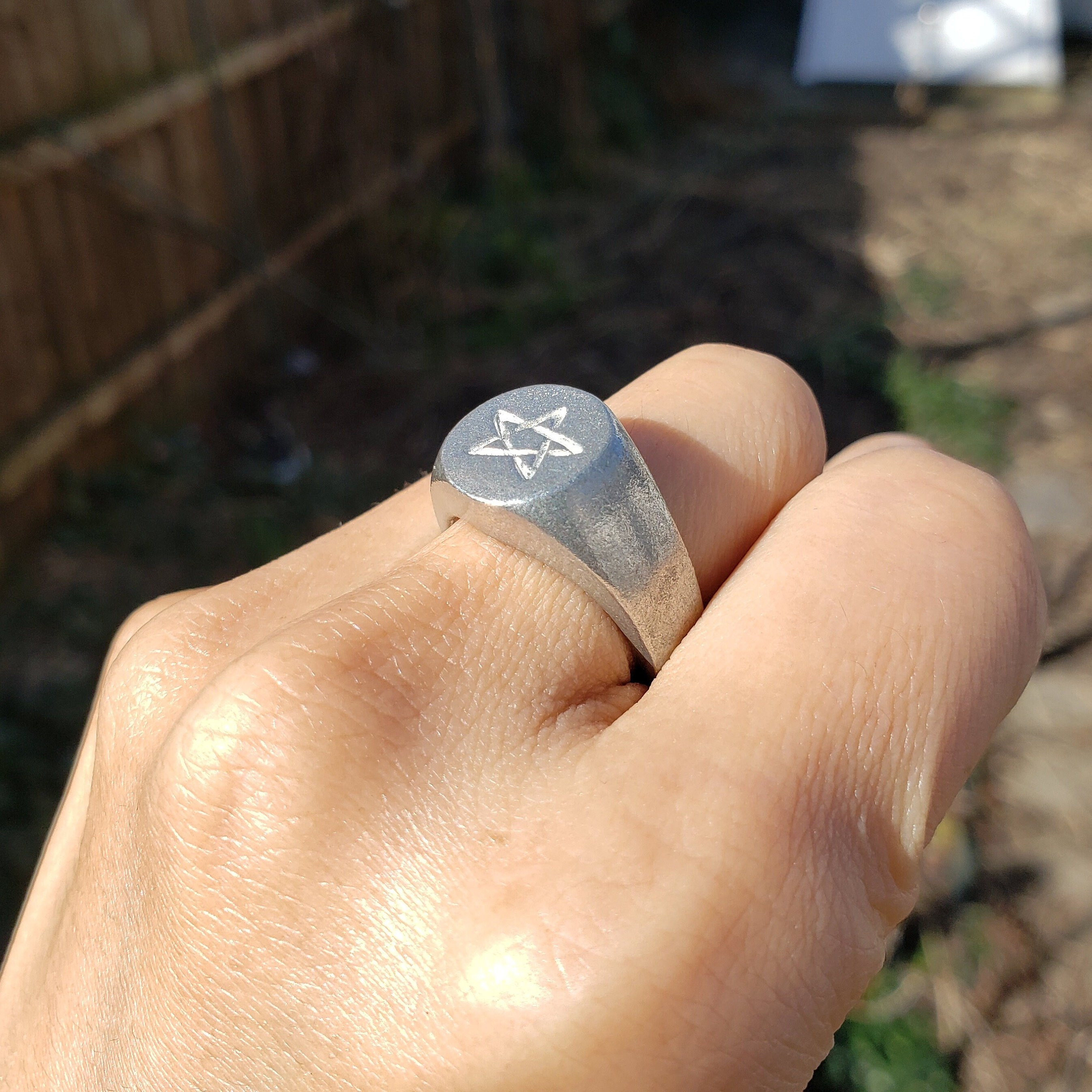 Pentagram Wax Seal Signet Ring - Etsy