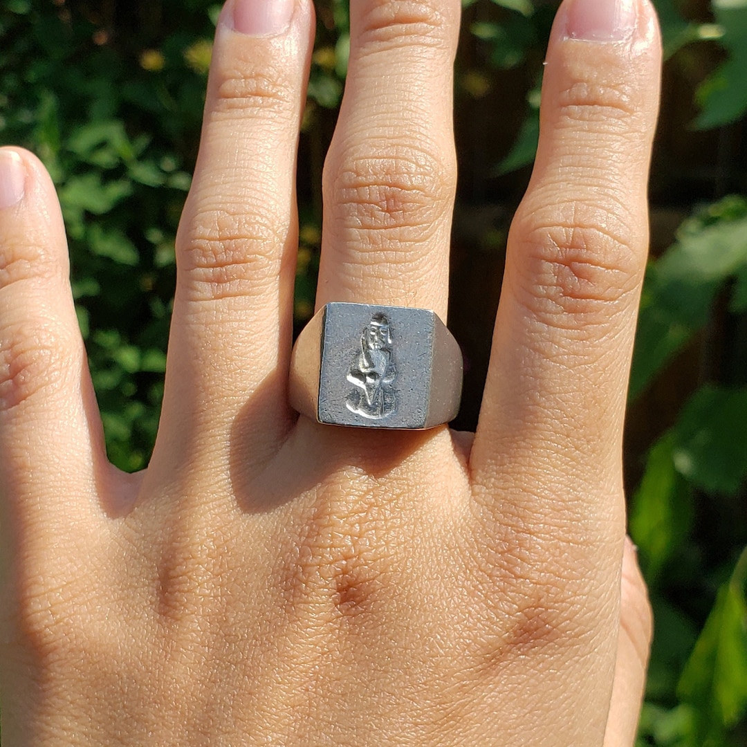 Lewis Chessmen Rook Wax Seal Signet Ring - Etsy