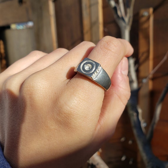 Mens signet hotsell ring etsy
