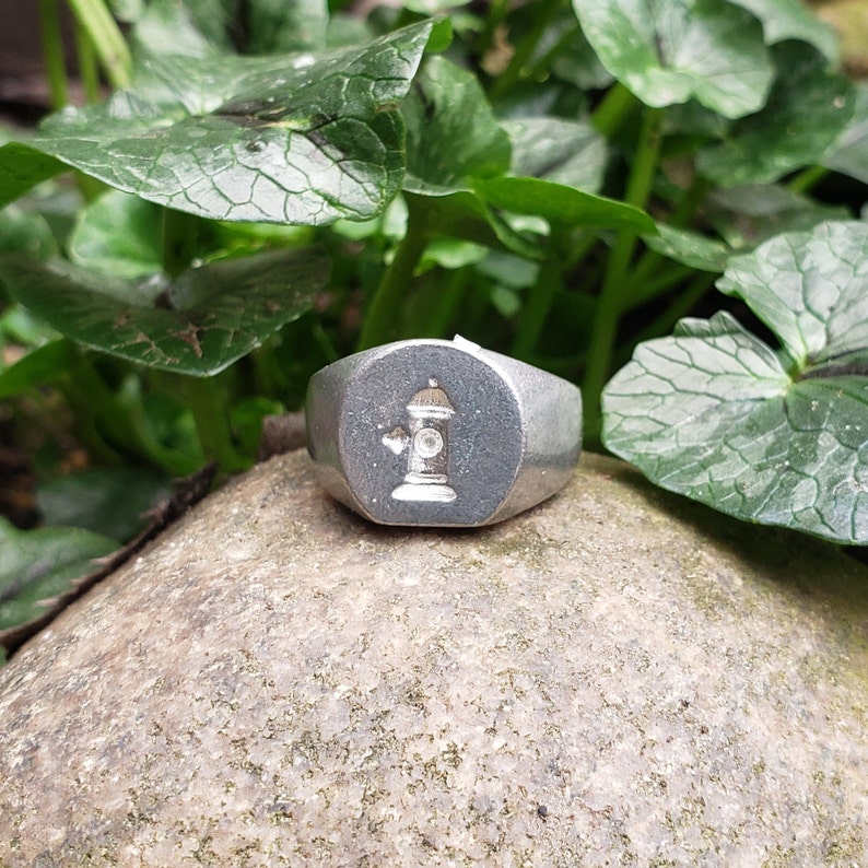 Fire Hydrant Wax Seal Signet Ring - Etsy