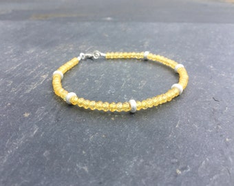 Yellow bracelet, friendship bracelet, stackable bracelet, women's bracelet, gift for her,