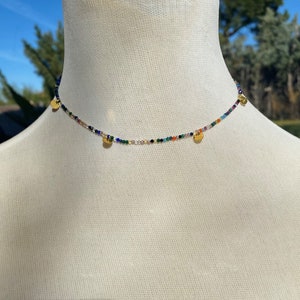 Collar de circonitas, Collar de cuentas delicadas, regalo personalizable, regalo para el día de la madre, regalos únicos para ella, imagen 2