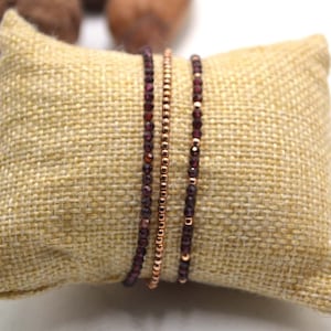 Garnet beads bracelet