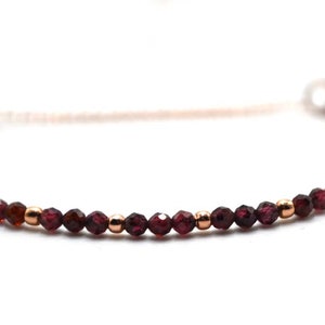 Garnet beads bracelet