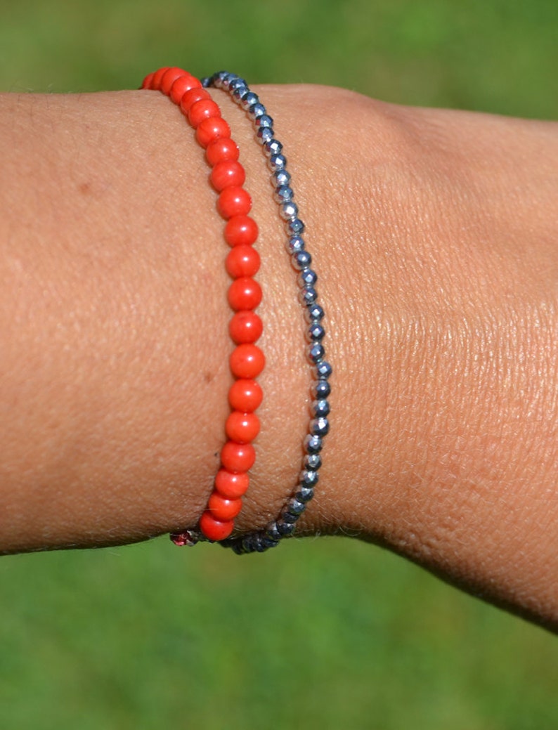 Coral beads bracelet image 2